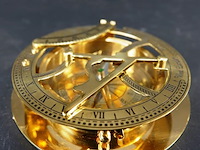 Koper/messing zonnewijzer kompas - afbeelding 4 van  5