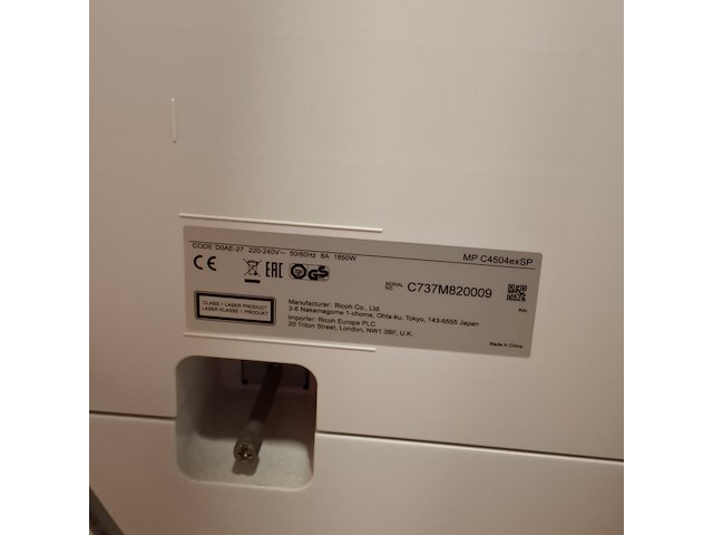 Kopieerapparaat , ricoh, mp c4504exsp - afbeelding 22 van  23