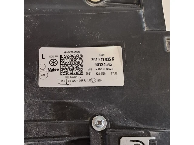 Koplamp links, volkswagen, 2g1 941 035k, 2020 - afbeelding 12 van  12