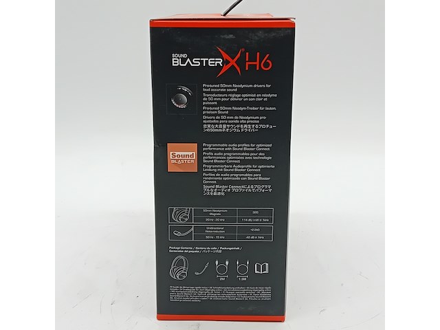 Koptelefoon, sound blaster x, h6 usb gaming headset 7.1 - afbeelding 6 van  9