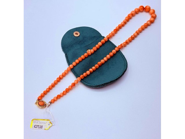 Koraal collier ''pink salmon'' - afbeelding 1 van  4
