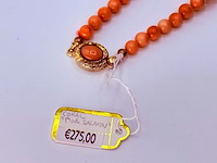 Koraal collier ''pink salmon'' - afbeelding 3 van  4