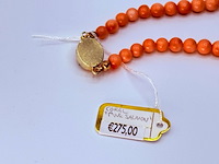 Koraal collier ''pink salmon'' - afbeelding 4 van  4