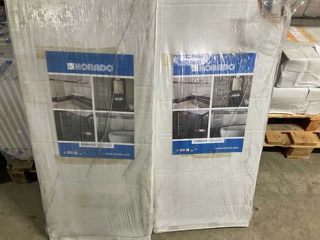 Korado handdoekradiator 122 x 45 chroom (2x) - afbeelding 1 van  2