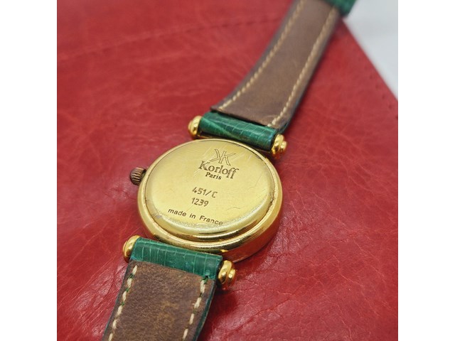 Korloff paris dameshorloge met goudkeurmerk - afbeelding 5 van  5
