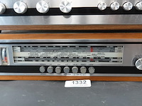 Körting stereoversterker en een bijpassende tuner met een aluminium front en houten ombouw - afbeelding 4 van  8