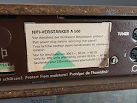 Körting stereoversterker en een bijpassende tuner met een aluminium front en houten ombouw - afbeelding 6 van  8