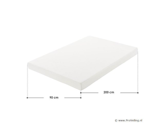 Koudschuimmatras - 90 x 200 cm - hoog slaapcomfort & ergonomische lichaamsaanpassing - afbeelding 5 van  5
