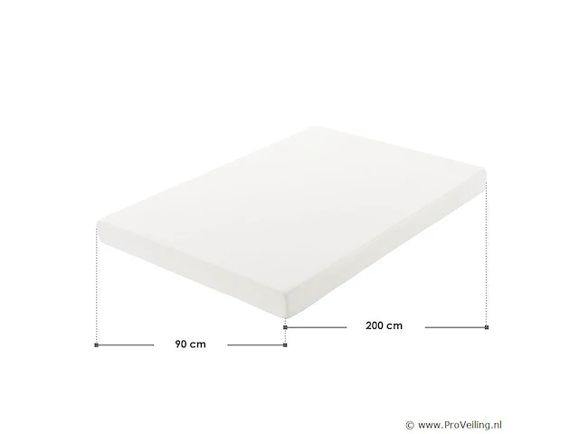 Koudschuimmatras - 90 x 200 cm - hoog slaapcomfort & ergonomische lichaamsaanpassing - afbeelding 5 van  5
