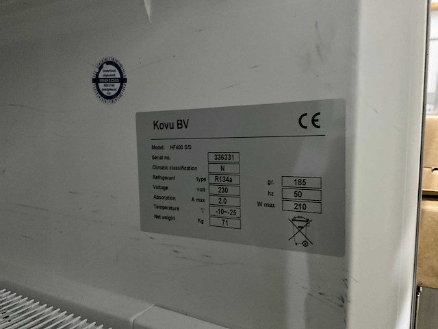 Kovu hf400 rvs vrieskast - afbeelding 4 van  4