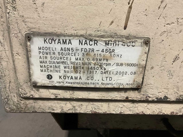 Koyama narc mini 400 slijp- en afbraammachine - afbeelding 5 van  13