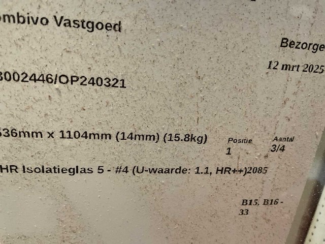 Kozijn met hr++ glas (2x) - afbeelding 4 van  5
