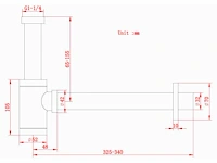 Kraanaccessoire - vonato - 0 - afvoer siffon inbouw - afbeelding 2 van  3