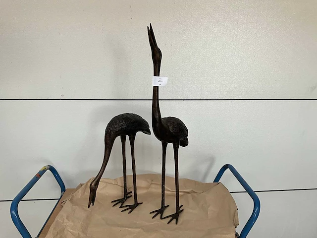 Kraanvogel decoratie beeld (2x) - afbeelding 1 van  5