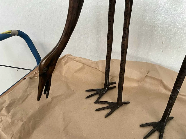 Kraanvogel decoratie beeld (2x) - afbeelding 3 van  5