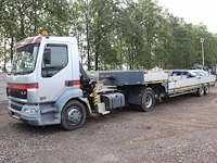 Kraanwagen daf te55cf diesel 185pk 2002 met semi-dieplader