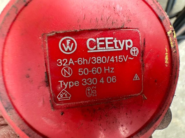 Krachtstroom kabel 32a - afbeelding 2 van  2
