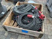 Krachtstroom kabel pallet vol met kabels