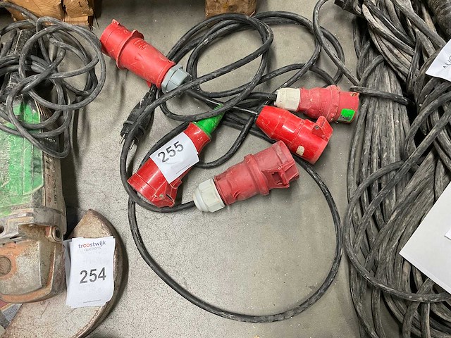 Krachtstroom verloopkabel (3x) - afbeelding 1 van  2