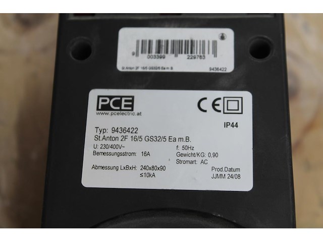 Krachtverloopstekker met schakelaar 16-32 a. - afbeelding 3 van  3