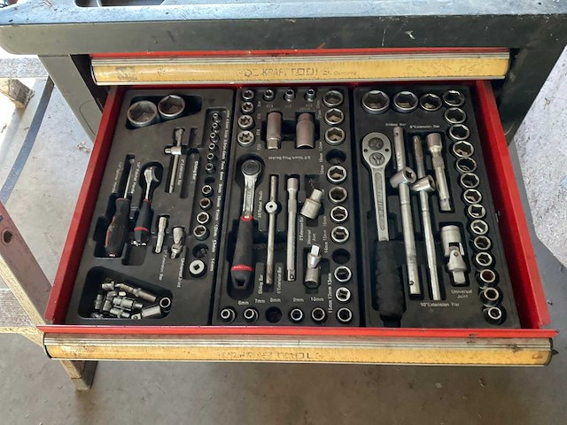 Kraft gereedschapswagen met inhoud - afbeelding 3 van  8