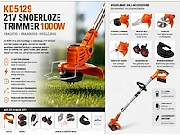 Kraft kd5129 1000w snoerloze trimmer nieuw (20x)