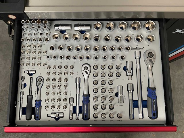 Kraftmüller km-7/7 kingsize edition gereedschapswagen 261 pcs - afbeelding 9 van  15