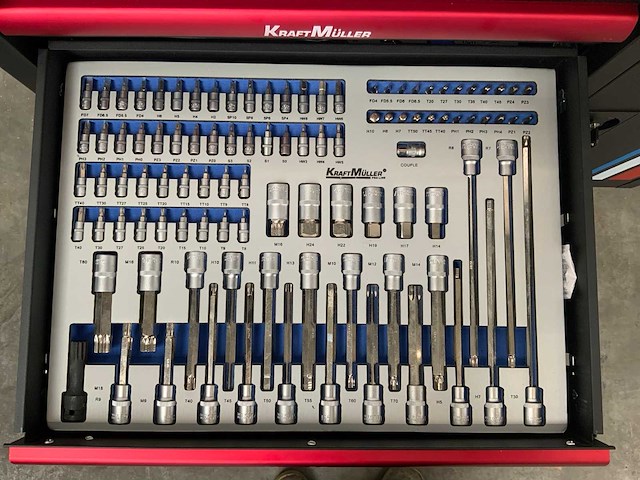 Kraftmüller km-7/7 kingsize edition gereedschapswagen 261 pcs - afbeelding 2 van  8