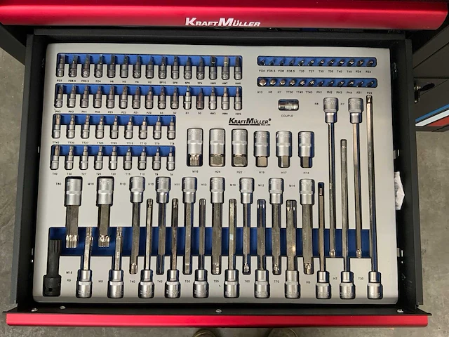 Kraftmüller km-7/7 kingsize edition gereedschapswagen 261 pcs - afbeelding 4 van  16