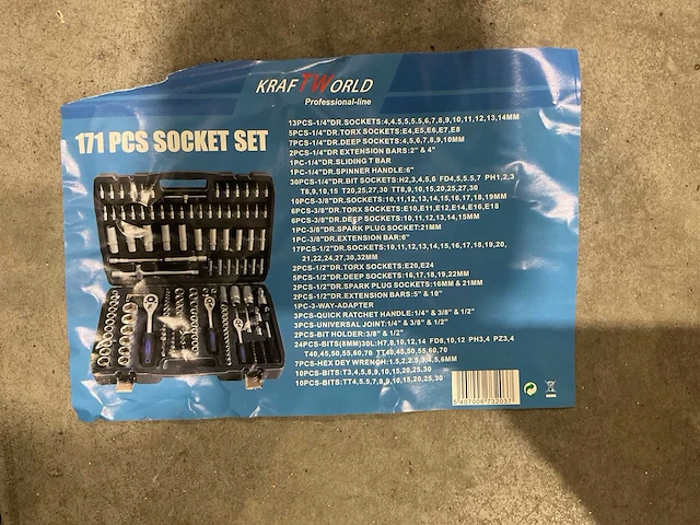 Kraftworld 171pcs gereedschapsset - afbeelding 7 van  8