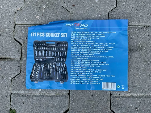 Kraftworld 171pcs gereedschapsset - afbeelding 8 van  8