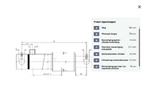 Kramp epl20100st enkelwerkende hydrauliek cilinder (170x) - afbeelding 3 van  3