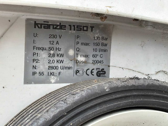 Kranzle 1150t hogedrukreiniger - afbeelding 9 van  9
