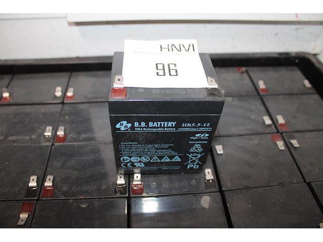 Krat met accu's bb type hr5.5-12, totaal 30 stuks. - afbeelding 3 van  4