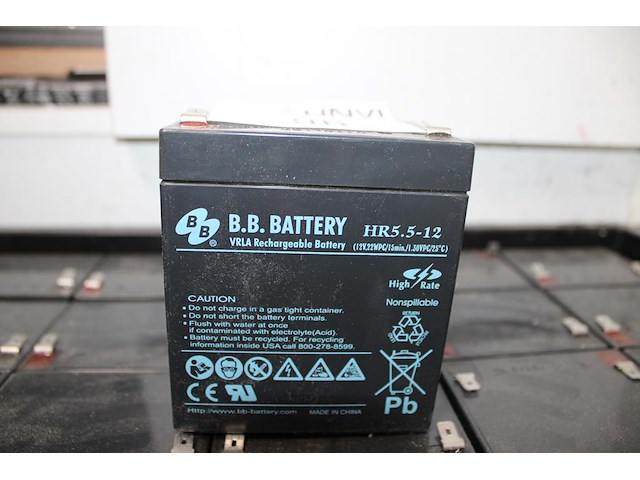 Krat met accu's bb type hr5.5-12, totaal 30 stuks. - afbeelding 4 van  4