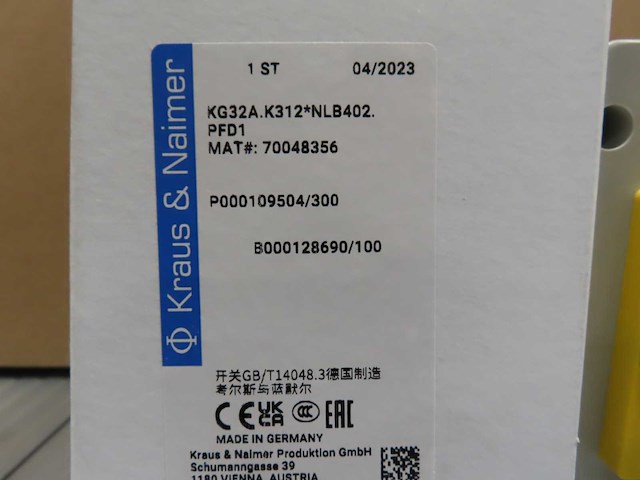 Kraus & naimer - kg32a - lastschakelaar (2x) - afbeelding 2 van  2