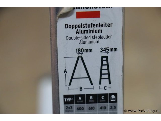 Krause dopplo dubbele trapladder - afbeelding 5 van  6