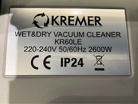 Kremer - 2025 - kr60l-3 grijs - industriële stofzuiger - afbeelding 12 van  12