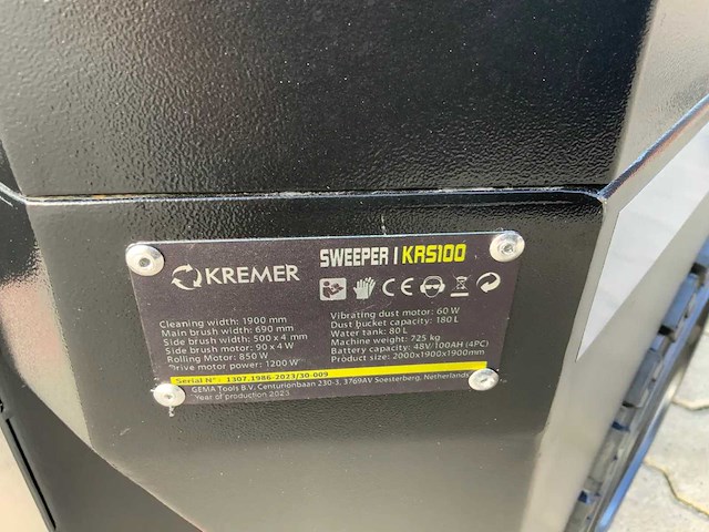 Kremer - 2025 - krs 100 - zelfrijdende veegmachine - afbeelding 27 van  29