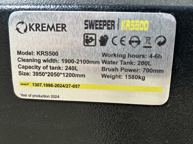 Kremer - 2025 - krs500 - veegmachine - afbeelding 24 van  29