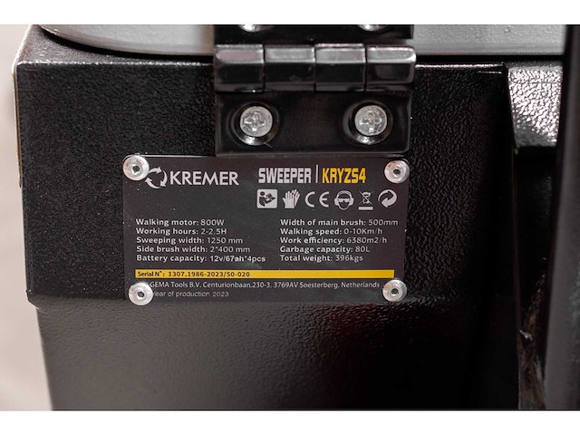 Kremer - 2025 - kryzs4 - zit veegmachine - afbeelding 4 van  21