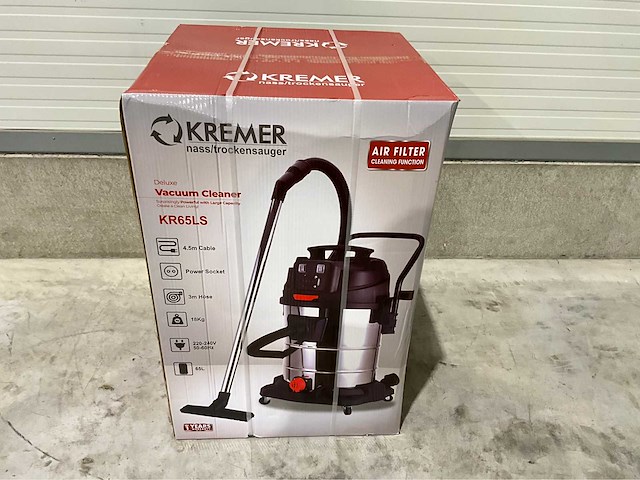 Kremer - 2026 - 65 liter rood - industriële stofzuiger - afbeelding 7 van  7
