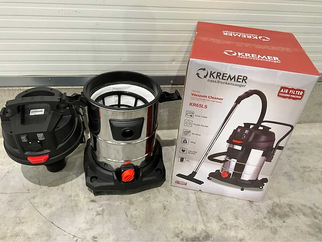 Kremer - 2026 - 65 liter rood - industriële stofzuiger - afbeelding 4 van  9