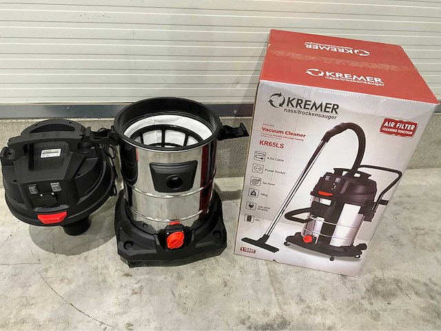 Kremer - 2026 - 65 liter rood - industriële stofzuiger - afbeelding 4 van  9