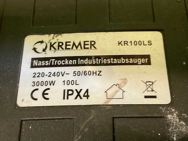 Kremer kr100ls industriële stofzuiger - afbeelding 6 van  6