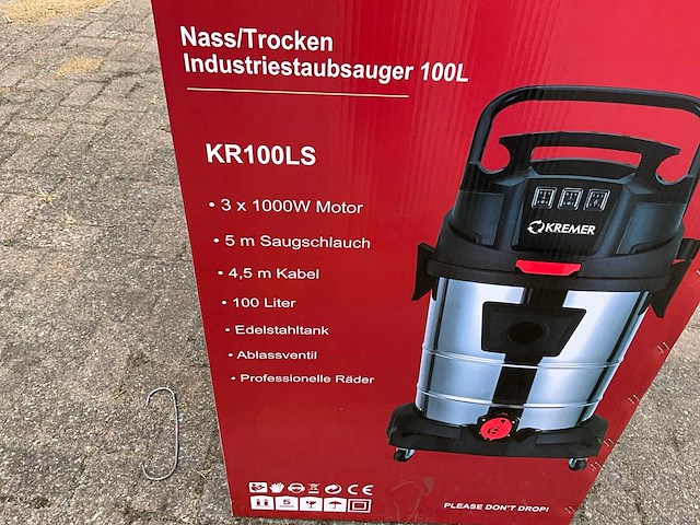 Kremer kr100ls industriële stofzuiger - afbeelding 3 van  3