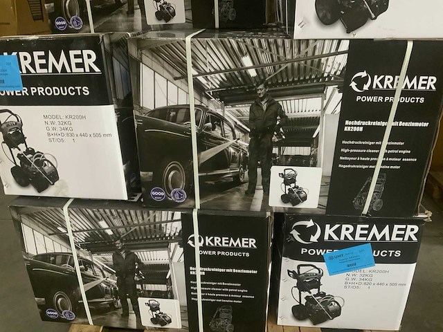 Kremer kr200h hogedrukreiniger benzine - 170 bar - 20m slang - zeep tank - afbeelding 3 van  11