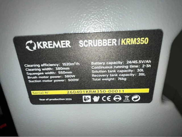 Kremer krm350 - schrob zuigmachine - afbeelding 1 van  14
