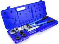 Krimptang hydraulisch 4-delig incl. koffer & toebehoren - afbeelding 1 van  6