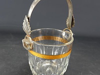 Kristallen ijsemmer met verzilverd handvat - afbeelding 1 van  5